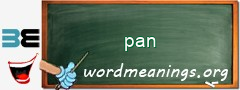 WordMeaning blackboard for pan